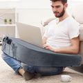 HOMBYS Extra Large Arm Rest Pillow for Adult Gaming,Lap Desk Pillow,Crochet Pillow for Lap Support,Foam Bed Rest Pillow for Reading (Dark Grey) by HOMBYS