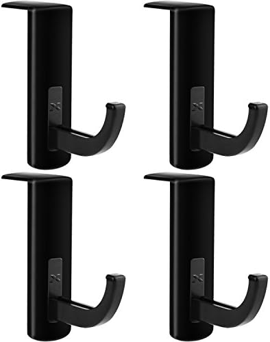 Mudder 4 Pack Headphone Hanger Hook for Monitor, Adhesive Mount, Black by Mudder