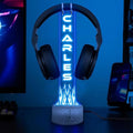 Custom Headphone Stand RGB Light, Personalized Headset Holder with Name, Gift for Gamer, Valentine Gift for Boyfriend, Gamer Room Decoration, Gifts for Him by GiantBigHands