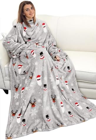 Catalonia Wearable Blanket with Sleeves for Women & Men, Fleece Wrap Throw by Catalonia