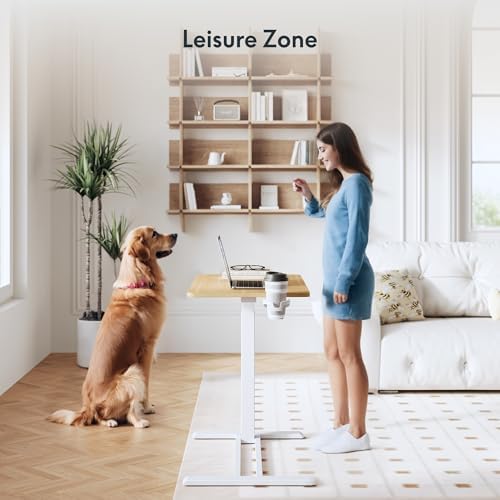 FLEXISPOT 32''Adjustable C Table Gas Spring Mobile Side End Table - Image 2