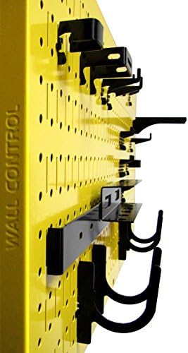Wall Control Pegboard Rack Horizontal Metal Pegboard Garage Tool Storage Pack - Two 32-Inch Wide x 16-Inch Tall Easy To Install Peg Boards (Yellow) - Image 7