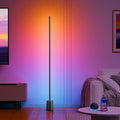 Ailofy Corner Floor Lamp, 1500lm RGBW Corner Lamp Work with Alexa & Google Assistant, 16 Million DIY Colors, Sync with Music, App Control, Modern LED Floor Lamp for Living Room & Bedroom, Black by Ailofy