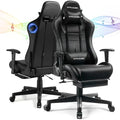 GTPLAYER Gaming Chair with Speakers, Video Game Chairs with Footrest for Adults, Ergonomic Computer PC Gamer Reclining Chair(Black) by GTPLAYER