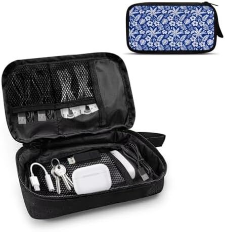 Tropical Flowers Electronic Organizer Travel Cable Organizer Bag Portable Pouch Electronic Accessories Carry Case for Tech Accessory Phone Power Bank Cable Cord Charger - Image 2