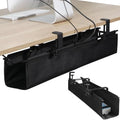 MAXECHO Under Desk Cable Management Tray 28" - Clamp on Wire and Cable Organizer for Storage and to Hide Cords - Ideal for Home Office - Premium Black Fabric Design by MAXECHO