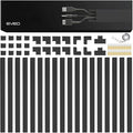 EVEO Cord Hider - 300” Cord Cover Wall Cable Hider, Cable Concealer, Wire Hiders for TV on Wall. Cable Management, Cord Hider Cable Raceway Wire Covers for Cords (Black, Medium) by EVEO