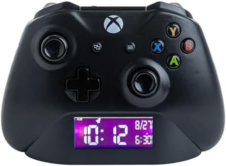 Paladone Xbox Black Controller Alarm Clock, Officially Licensed Merchandise by Paladone
