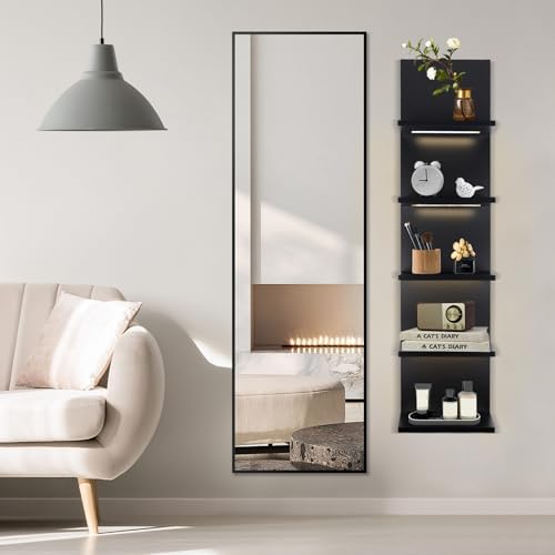 5 Tier Wall Shelf Unit, Black - Image 2