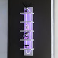 U-Shaped 5-Tier Compact Narrow RGB Light Wall Shelf White by AskTag