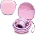 Kids Headphones Case for Folding Headphone, Pink+Purple Edge (Case Only) by LTGEM