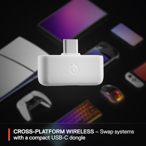 SteelSeries Arctis Nova 5 Wireless Multi-System Gaming Headset — White — Neodymium Magnetic Drivers — 100+ Audio Presets — 60 HR Battery — 2.4GHz or BT — Gen2.X Mic — PC, PS5, PS4, Switch, Mobile - Image 7
