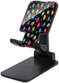 Multi Angle Foldable Colorful Robot Pattern Black Cell Phone Desk Stand by Unknown