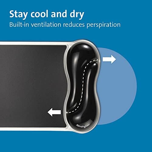 Kensington Duo Gel Wave Mouse Pad & Wrist Rest (K62413WW) Black 9.6L x 7.6W inches (Pack of 4) - Image 4