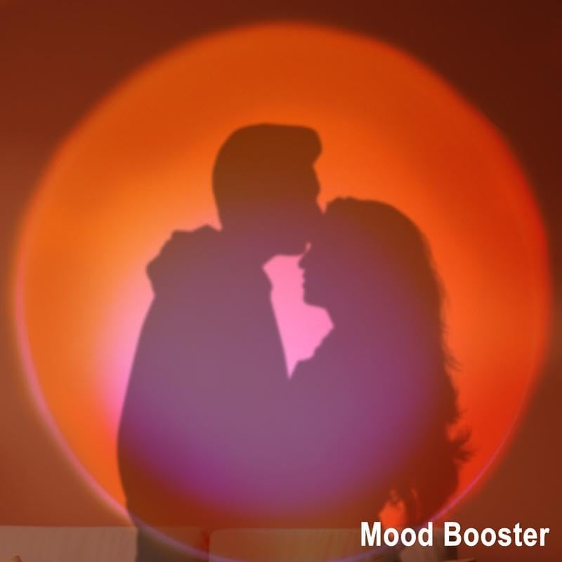 Fall Sunset Lamp Projector Light 180° Adjustable Sunset Mood Lamp, 4 Modes, Remote Control RGB Ambient Night Light for Bedroom. - Image 2