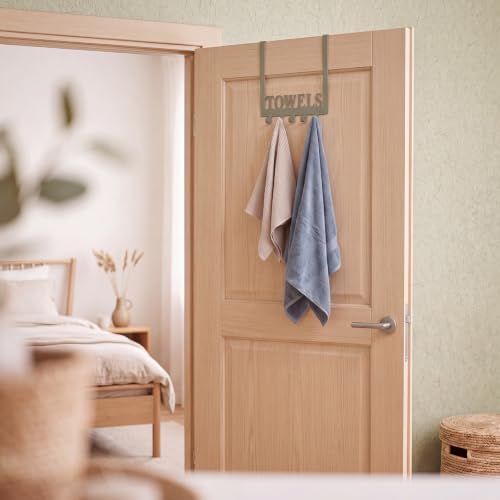 Reallnaive Sage Green Over the Door Hooks Bathroom Decor Wall Mount Towel Hanger Rack Holder for Hat, Coat, Cloth, Keychain, Bag, Christmas Party Gift - Image 6