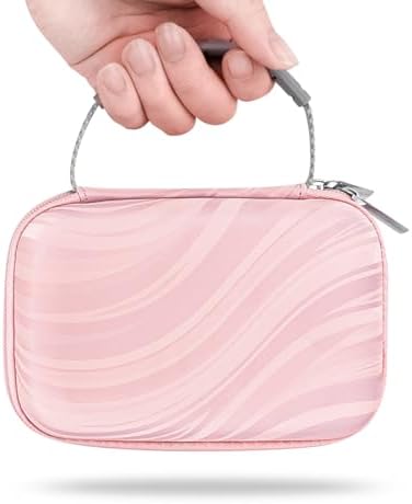TOCCOOL Handheld Game Console Carrying Case, Protective Travel Retro Mini Game Console Box for Charging Cable, Earphones, Batteries and Accessories (Pink) - Image 5