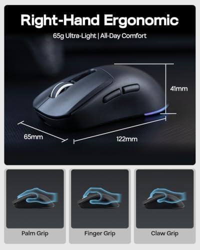EPOMAKER NEX Lite Wireless Gaming Mouse w/Screens & RGB Charging Dock - Image 5