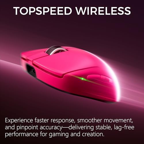 MCHOSE A7 V2 Ultra Wireless Gaming Mouse, 59g Ultra-Lightweight with PAW3950TI Custom Sensor to 42K DPI, Wired/Wireless Dual 8K Polling Rate, 130 Hour Battery Life & Tri-Mode Connectivity - Rose Red - Image 3