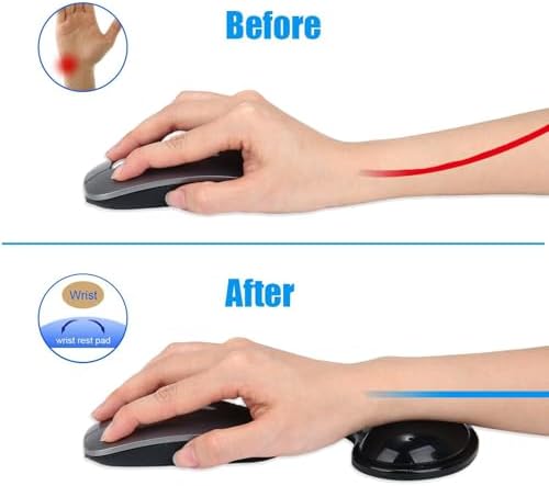 Gel Keyboard & Mouse Wrist Rest Set - Keyboard Wrist Rest Pad & Mouse Support for Office Gaming Pad Computer Laptop Ergonomic Comfortable Pain Relief- Pad Set (Mouse Support Set) - Image 4