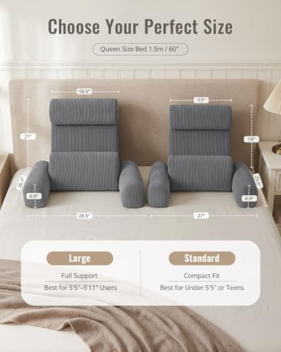 Blissful Diary Reading Pillow with Adjustable Neck & Lumbar Support, 21" - Image 2