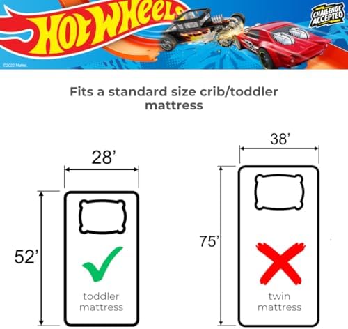 Hot Wheels Race Track 4 Piece Toddler Bed Set – Super Soft & Cozy Reversible Microfiber Comforter and Sheets (Officially Licensed Product) by Franco - Image 4
