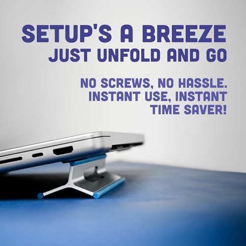 Steepy Portable Laptop Stand for Desk Adjustable Height, 13-17 Inch Devices - Image 4