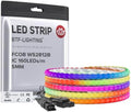 BTF-LIGHTING FCOB COB WS2812B IC RGB LED Strip DC5V 6.5FT 320LED 5mm IP30 by BTF-LIGHTING