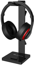 Headphone Stand Gaming Headset Holder For Desk Cable Organizer & Cellphone Stand for All Headphones Size headphone Holder Set Gaming PC Accessories Gaming Station – Black by GeekDigg