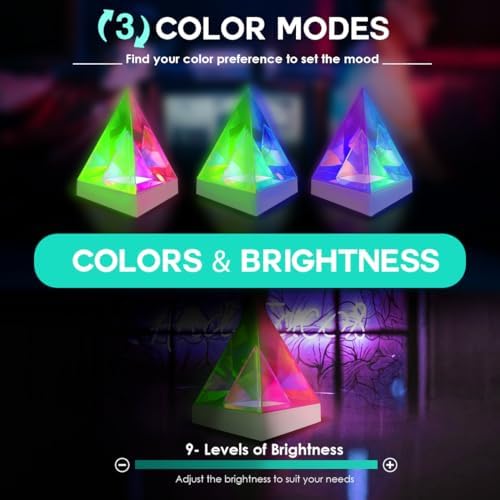 Lumoonosity Infinity Triangle Light - 3D Geometric USB Powered Infinity Lamp for Bedroom, Gaming Room - Non-Fragile, Eye Catching Table Lamp - Image 2