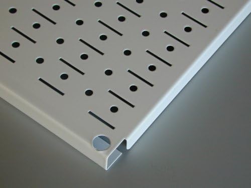 Wall Control Narrow Pegboard Rack 8in x 32in Beige Metal Pegboard Runner Tool Board - Image 4