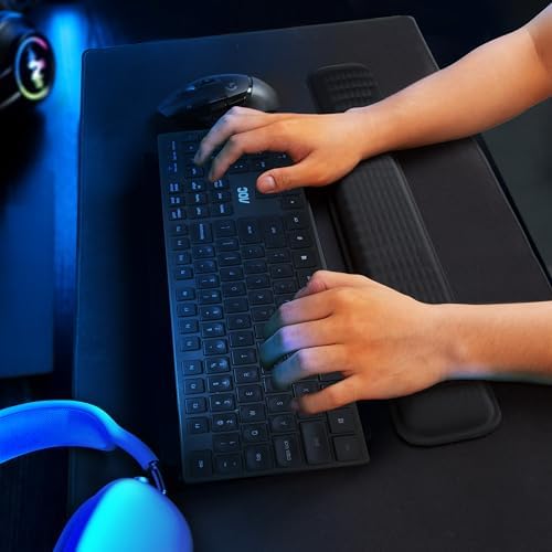 MEKASS Ergonomic Wrist Rest for Keyboard and Mouse, Soft Memory Foam Keyboard Wrist Rest Set with Non-Slip Silicone Base, Easy Typing, Pain Relief, Comfort for Office, Work, Gaming (White) - Image 8