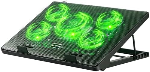 Kootek Laptop Cooling Pad Cooler Stand with 5 Quiet Fans for 12"-17" Laptop by Kootek