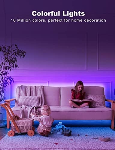 DAYBETTER Smart RGB Led Strip Lights, 200ft Led Lights for Bedroom with App Control, Multicolor Changing Led Light Strips Apply for Home Decor, Living Room, Kitchen, Home Party Decoration - Image 2