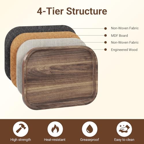Adjustable Height TV Tray Table for Snack, Eating, Dinner or Laptop, 360°Rolling C Shaped End Table for Couch, Sofa, Chair, Bed, Perfect for Small Places, Livingroom, Bedroom - Image 6