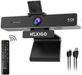 Zoom Certified, NexiGo N950P (Gen 2) 4K Zoomable Webcam, RF Remote, Sony_Starvis Sensor, 5X Digital Zoom, Pro Web Camera with Dual Stereo Mics by NexiGo