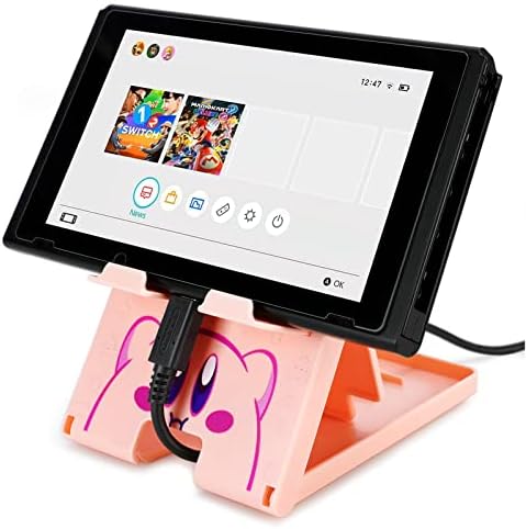 Tscope Cute Switch Stand, Compact Foldable Multi-Angle Adjustable Playstand Bracket, Portable Desktop Holder for Nintendo Switch/Switch 2 / Lite/OLED (Pink) - Image 7