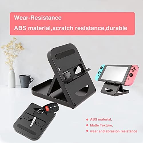 Nintendo Switch Stand/Switch LITE Stand,Foldable,Adjustable and Portable table play stand for N-switch console playing and charging,Compatible with ipad/ Mini/iPad Pro Air, smartphone and kindle - Image 7