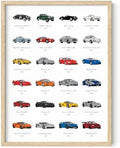 HAUS AND HUES Race Car Poster - Super Car Poster - Made in The USA - Beige Frame 12x16 by HausandHuesArtPrints
