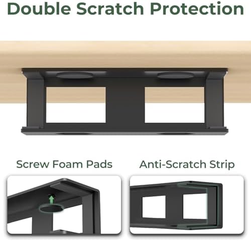 Under Desk Laptop Mount for HP Lenovo Dell Asus Acer LG Samsung Laptop Holder, Compatible with Mac mini, MacBook, Keyboards Tablets, Space Saving with Headphone Hanger - Image 4