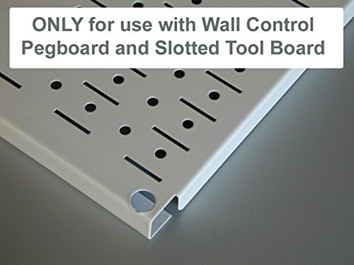 Wall Control 4 ft. Metal Pegboard Organizer - Standard Tool Storage Kit & Deluxe Hook Assortment for Slotted Tool Board - White - Image 6