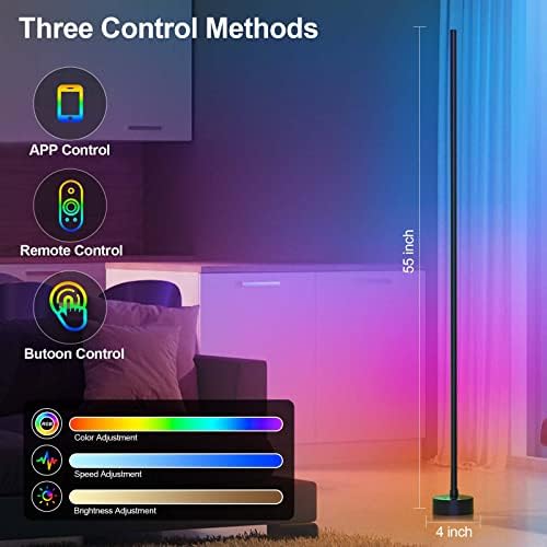 Miortior Corner Floor Lamp LED, 2-Pack Smart Corner Lamp for Living Room - Image 3