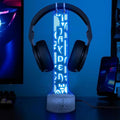 Custom Gamer Headphone Holder with RGB LED Lights, Personalized Name Headset Stand, Valentine Gift for Boyfriend Girlfriend, Gift for Him Her, Game Room Decoration by GiantBigHands
