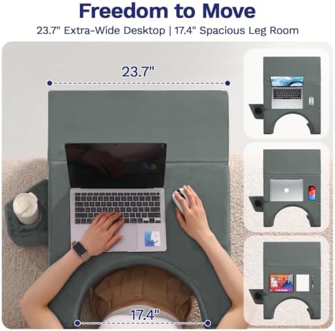 Lap Desk Pillow for Laptop, Foldable Ergonomic Reading Pillow for Gaming - Image 4