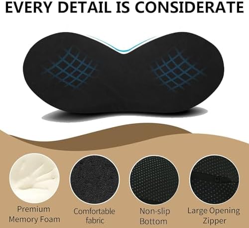 Livtribe Car Seat Cushion, Comfortable Wedge Seat Cushions for Long Driving | Memory Foam Seat Pad for Sciatica & Back Pain Relief, Road Trip Essentials for Driver, Breathable Mesh Cover, Non-Slip Bottom - Image 6