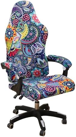 FORCHEER Gaming Chair Cover with Armrest Covers Boho 4 Pieces Stretch Racing Computer Chair Slipcover Set Washable by FORCHEER