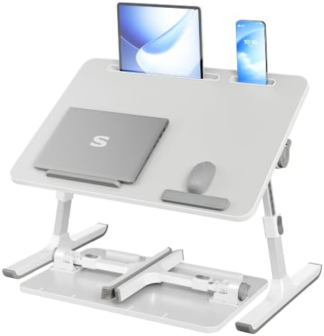 SONGMICS Bed Laptop Desk, Adjustable, 8 Heights, 23.6 x 15.7 Inches by Unknown