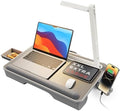 SAIJI Lap Desk with LED Light, Portable Laptop Tray with Cushion by SAIJI