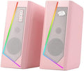 Redragon GS520 Wired 2.0 Channel Stereo Sound Desktop RGB Computer Speakers by REDRAGON