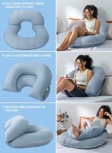 INSEN Reading Pillow, Back Pillow for Sitting in Bed and Couch, Gaming Pillow for Adults, Sit Up Support for Bed - Image 2